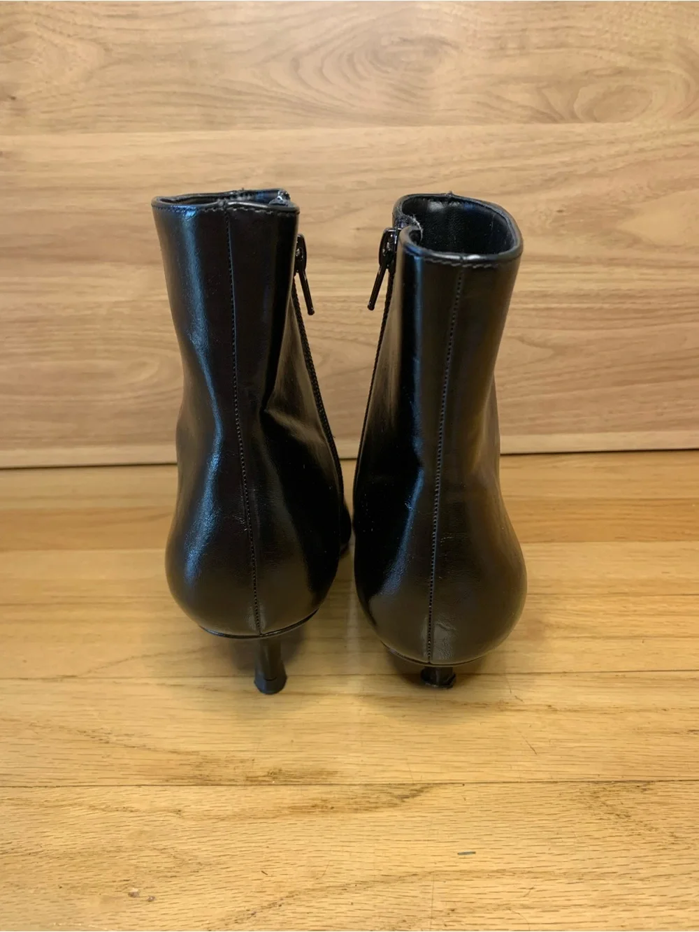 Mango Pointed Heel Ankle Boots in Black - Size 6